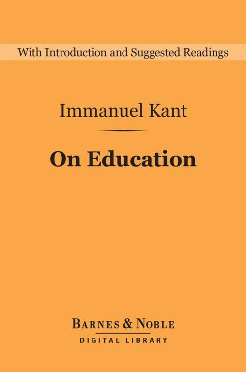 Cover of the book On Education (Barnes & Noble Digital Library) by Immanuel Kant, Barnes & Noble