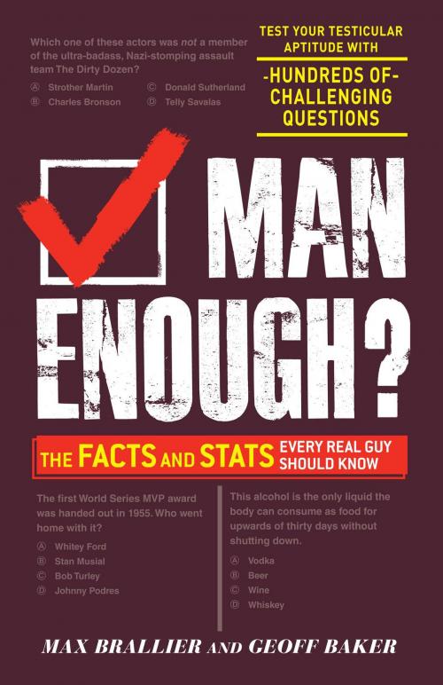 Cover of the book Man Enough? by Max Brallier, Geoff Baker, Adams Media