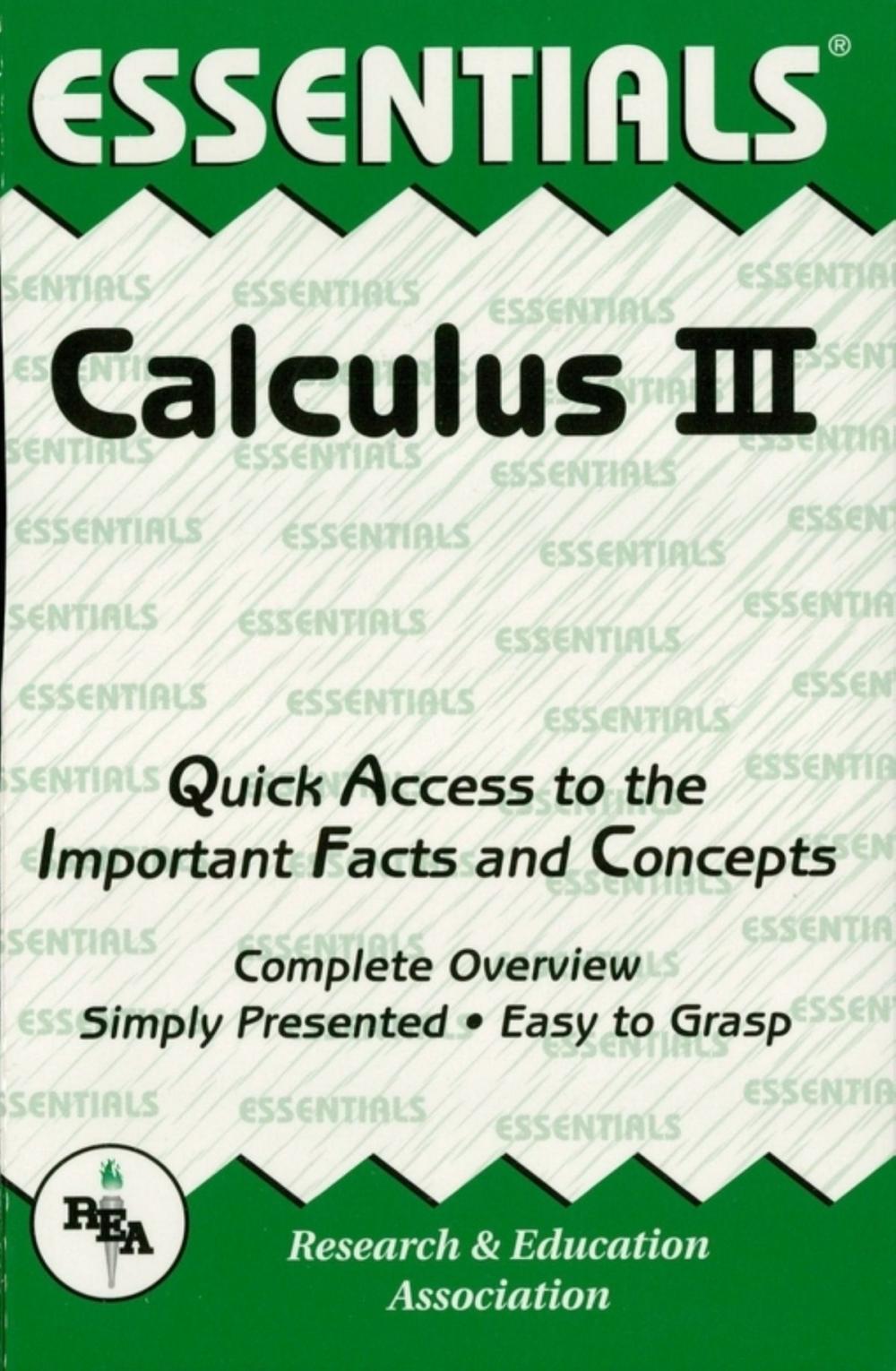 Big bigCover of Calculus III Essentials