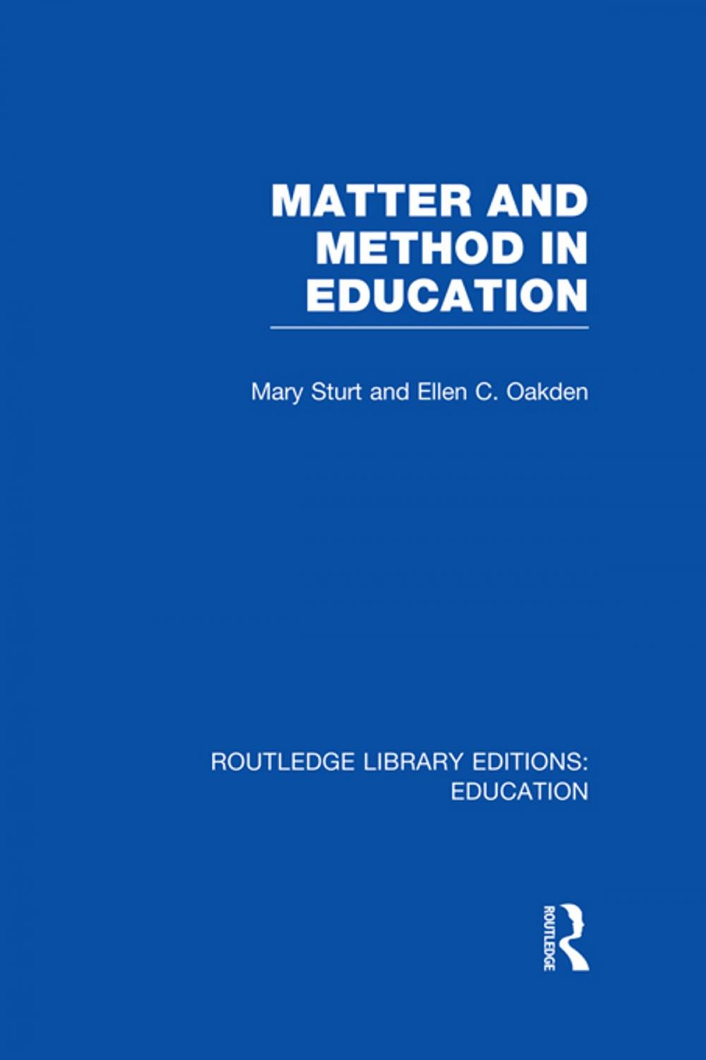 Big bigCover of Matter and Method in Education