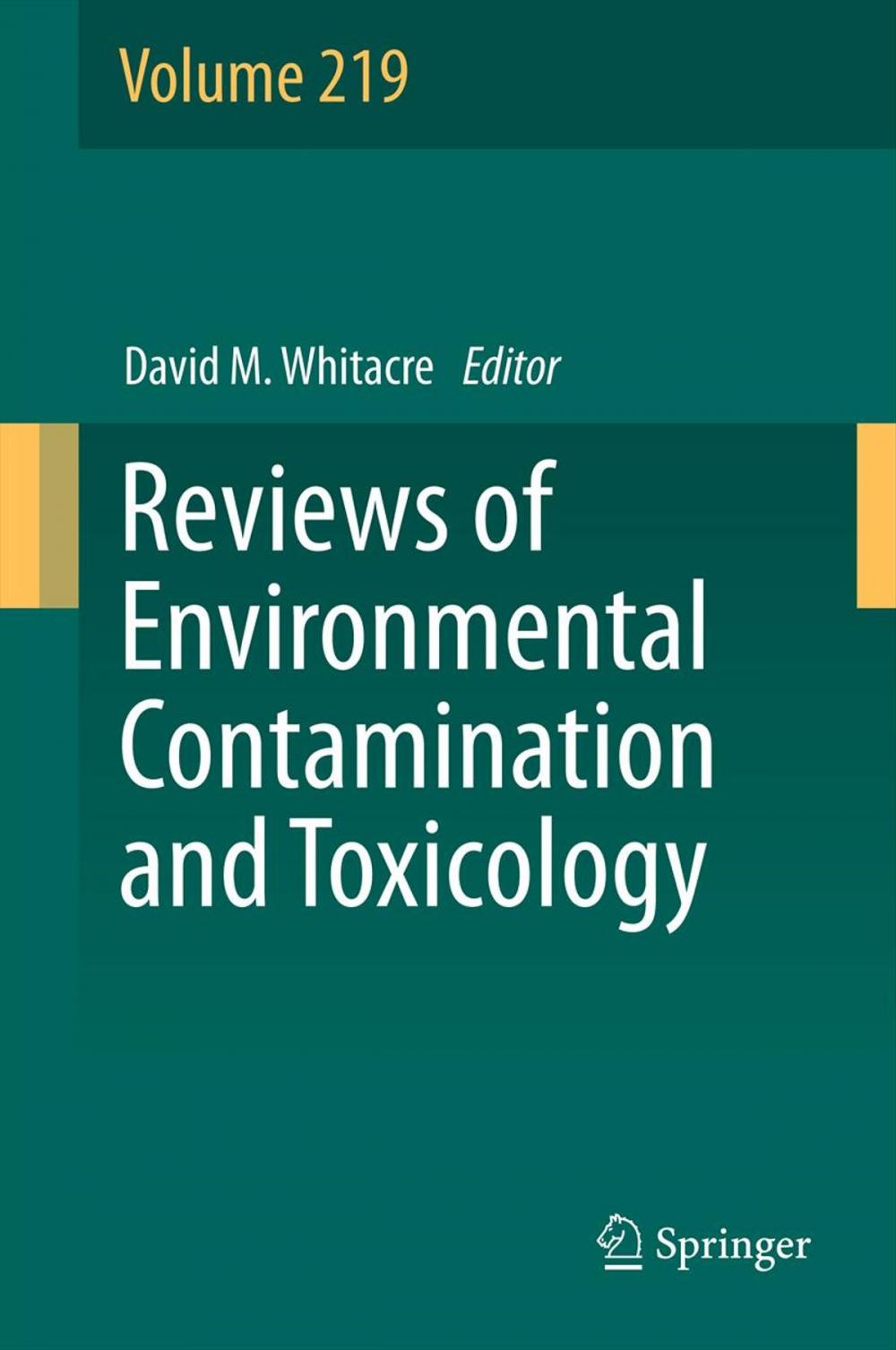 Big bigCover of Reviews of Environmental Contamination and Toxicology