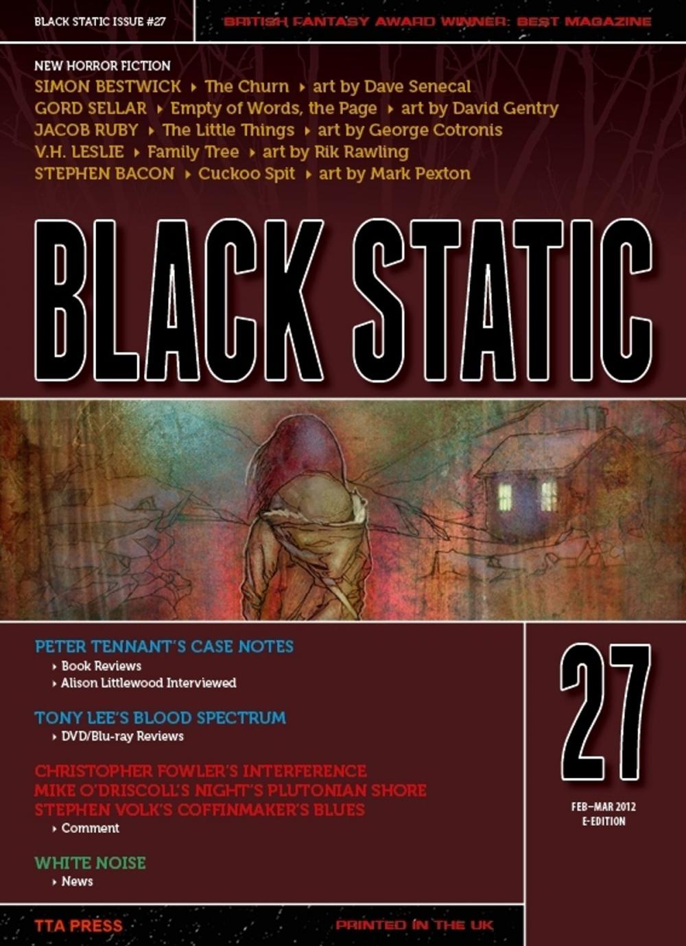 Big bigCover of Black Static #27 Horror Magazine