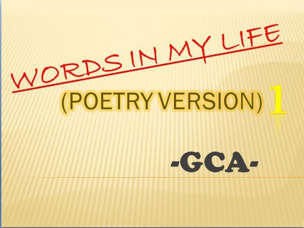 Big bigCover of Words in my Life-Poetry Version