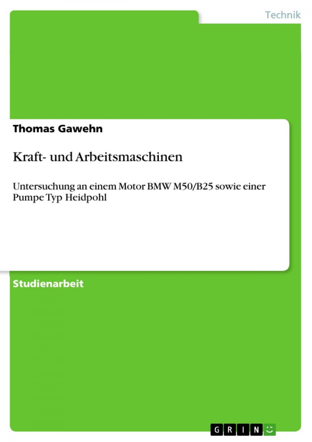 Big bigCover of Kraft- und Arbeitsmaschinen