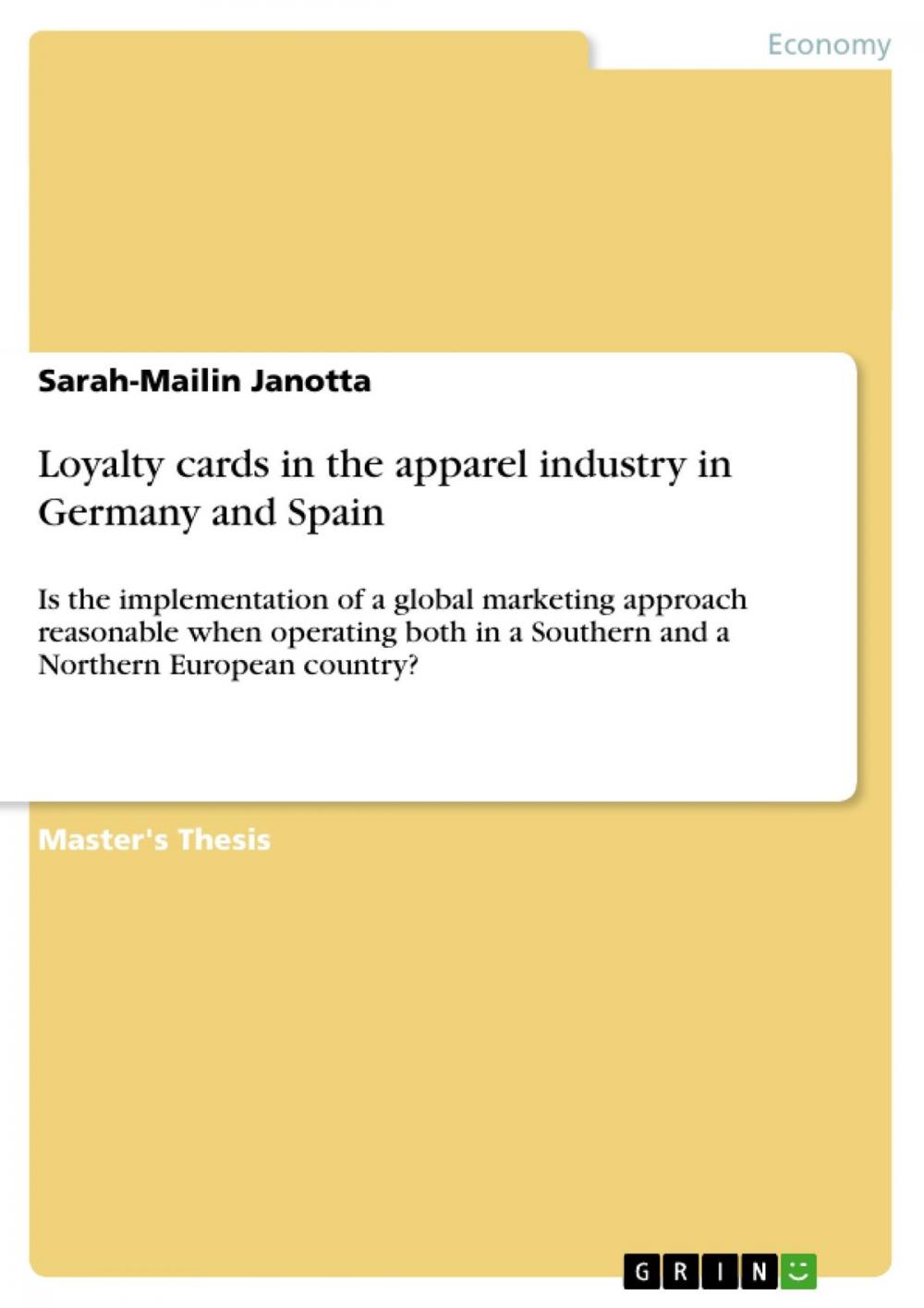 Big bigCover of Loyalty cards in the apparel industry in Germany and Spain