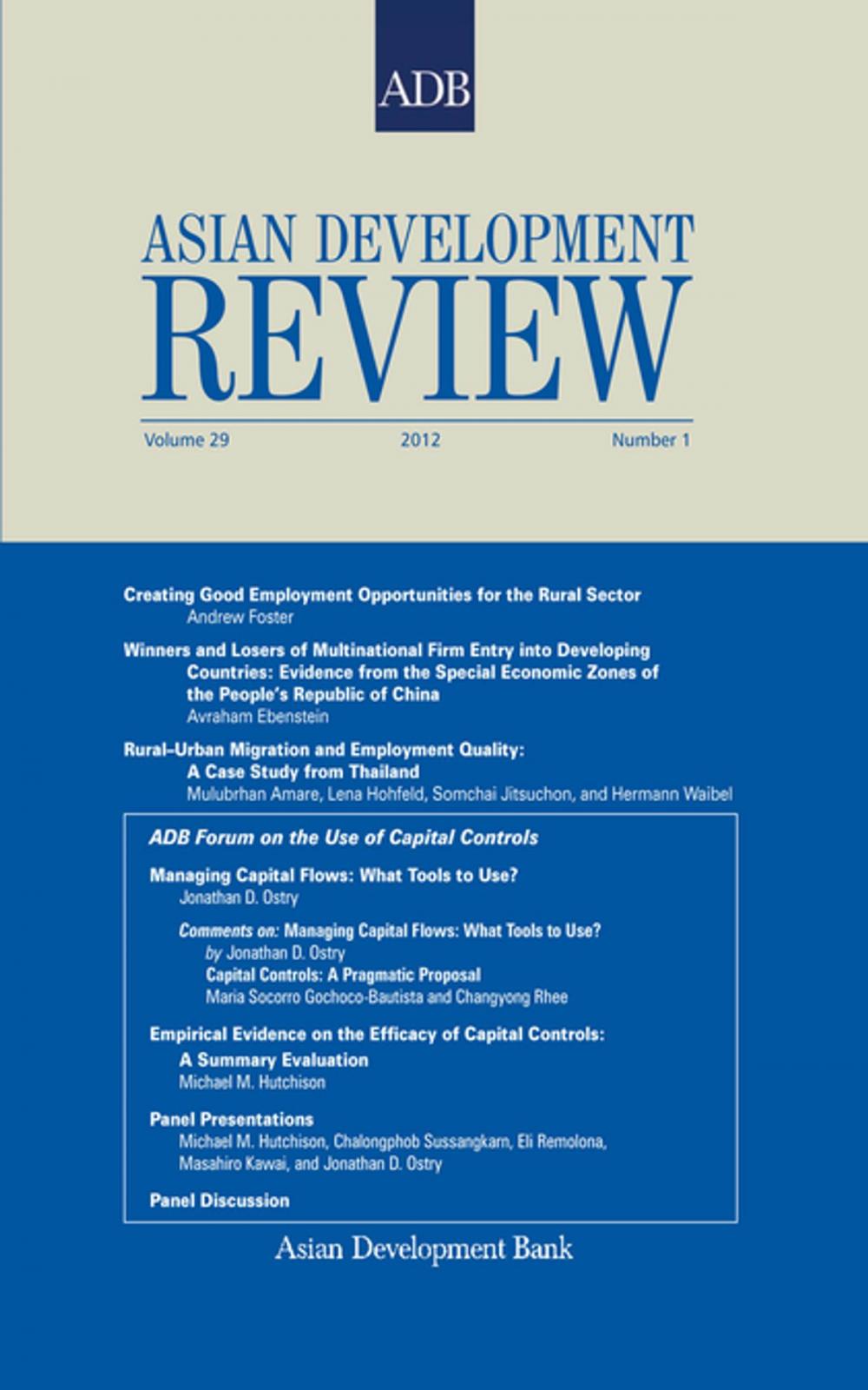 Big bigCover of Asian Development Review