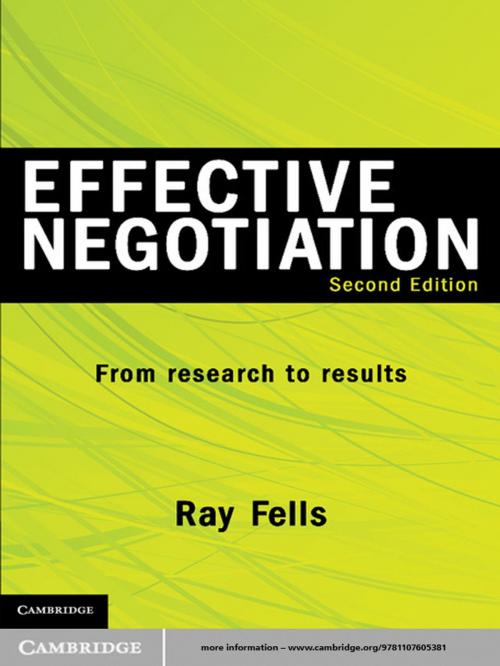 Cover of the book Effective Negotiation by Ray Fells, Cambridge University Press