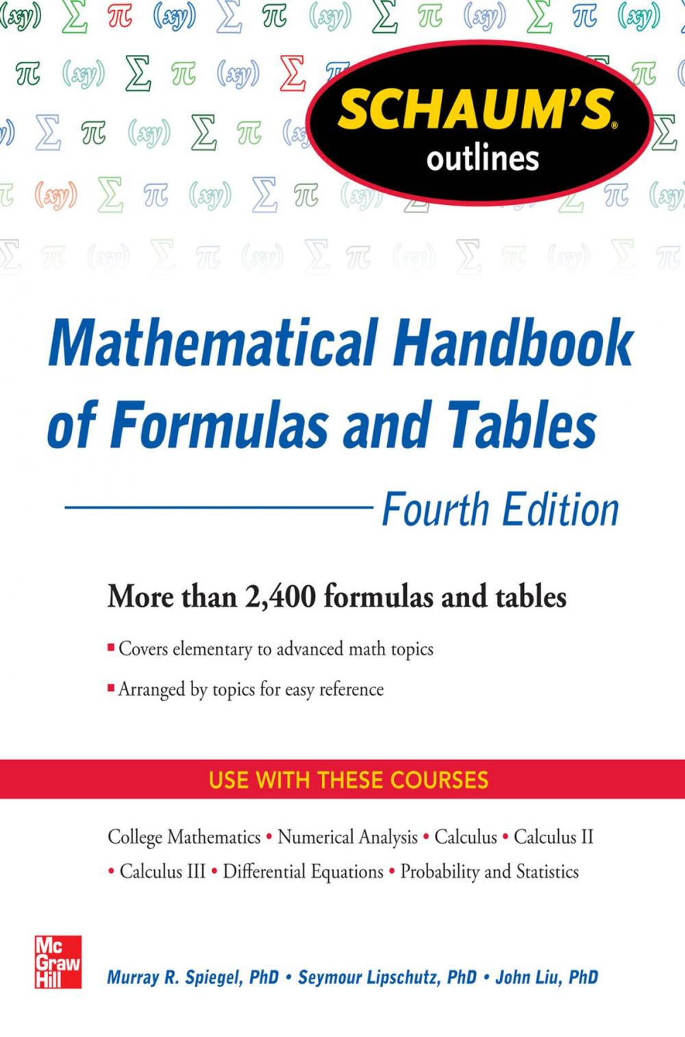 Big bigCover of Schaum's Outline of Mathematical Handbook of Formulas and Tables, 4th Edition