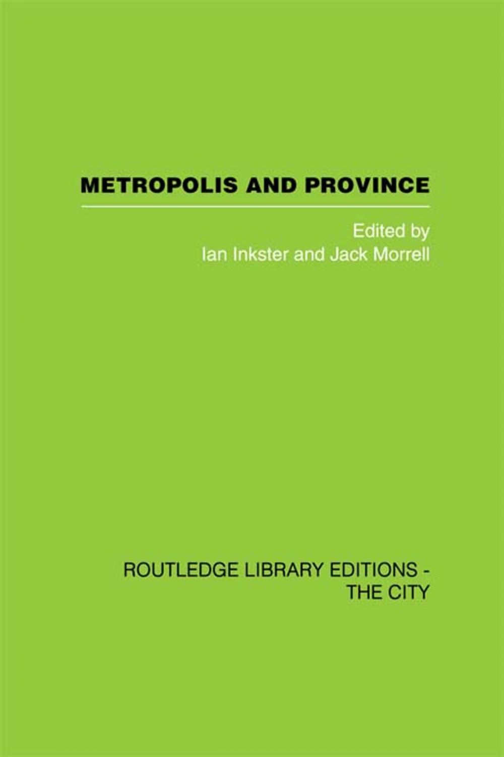 Big bigCover of Metropolis and Province