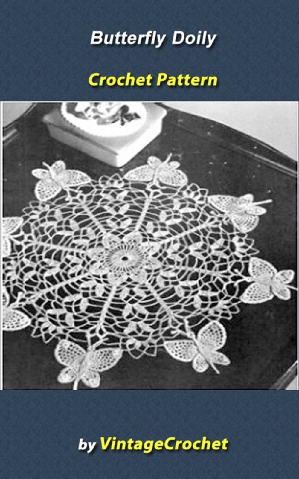 Big bigCover of Butterfly Doily Vintage Crochet Pattern eBook