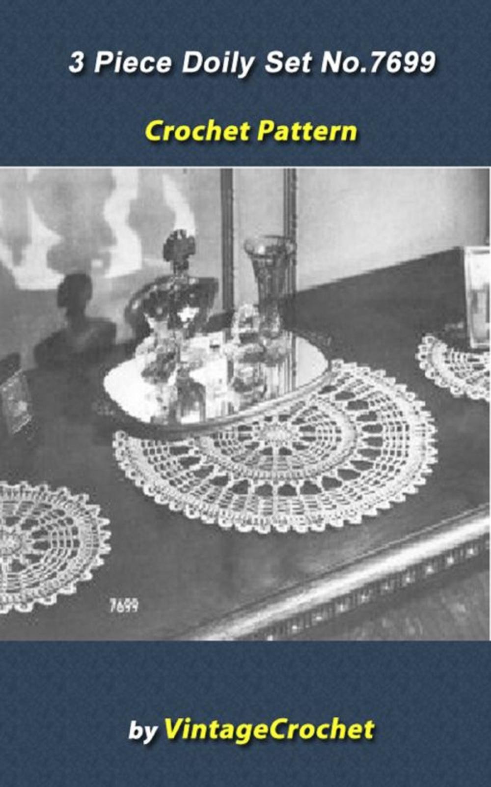 Big bigCover of 3 Piece Doily Set Vintage Crochet Pattern eBook