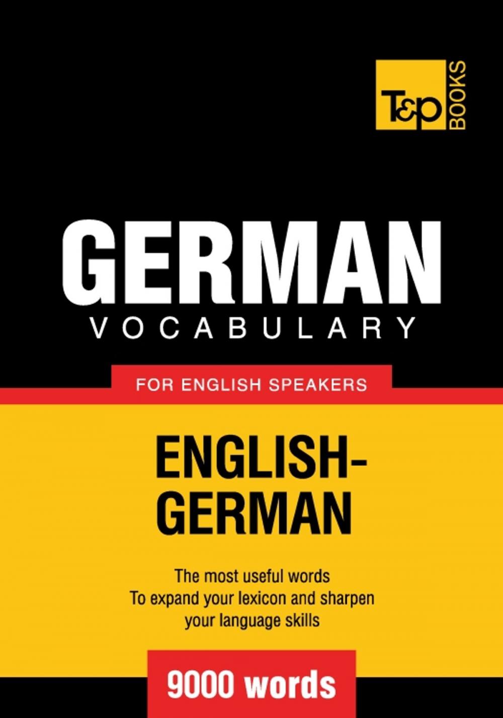 Big bigCover of German Vocabulary for English Speakers - 9000 Words