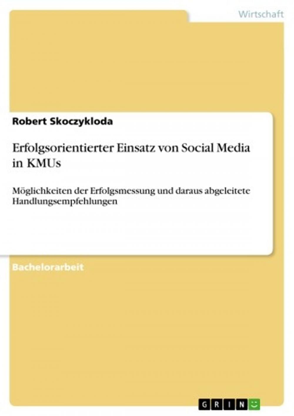 Big bigCover of Erfolgsorientierter Einsatz von Social Media in KMUs