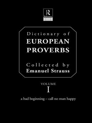Cover of the book Dictionary of European Proverbs by Sonja Klinsky, Jasmina Brankovic