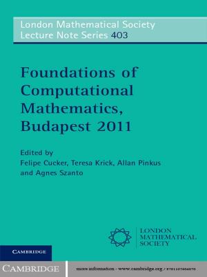 Cover of the book Foundations of Computational Mathematics, Budapest 2011 by S. Y. Kung