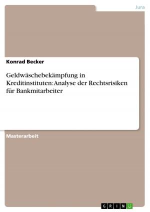 Cover of the book Geldwäschebekämpfung in Kreditinstituten: Analyse der Rechtsrisiken für Bankmitarbeiter by Verena Hollenborg