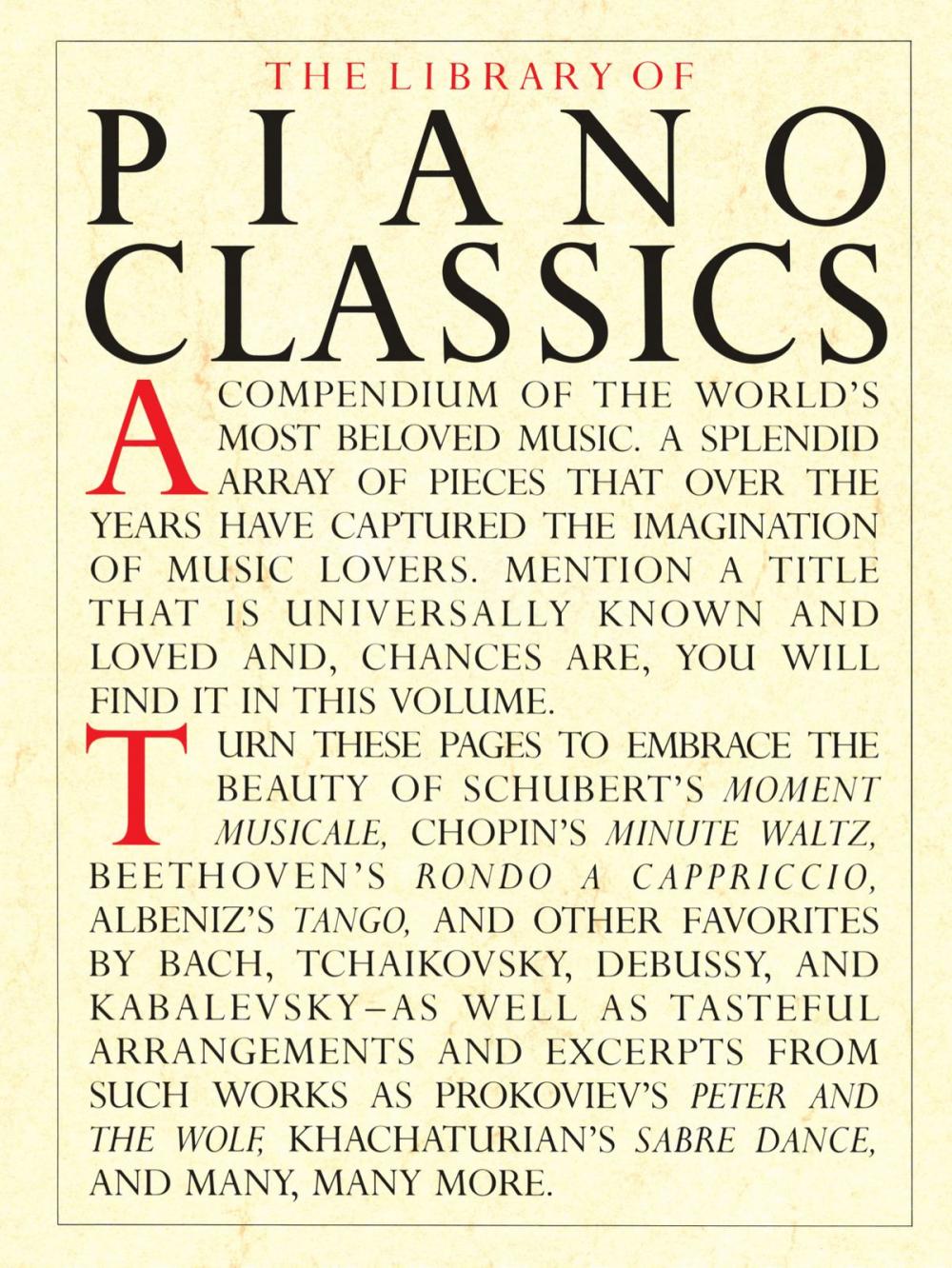 Big bigCover of The Library of Piano Classics