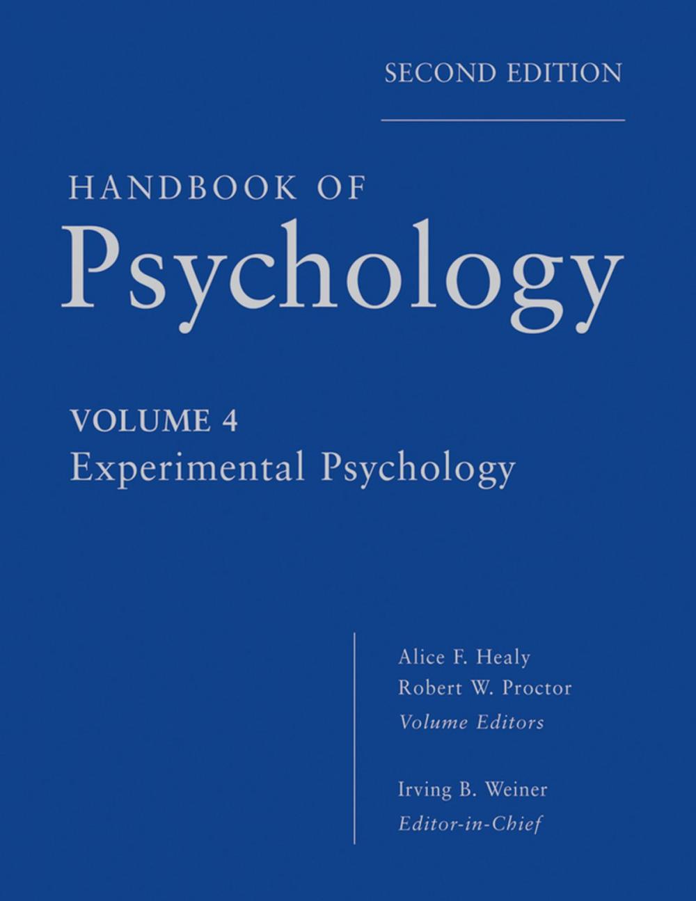 Big bigCover of Handbook of Psychology, Experimental Psychology