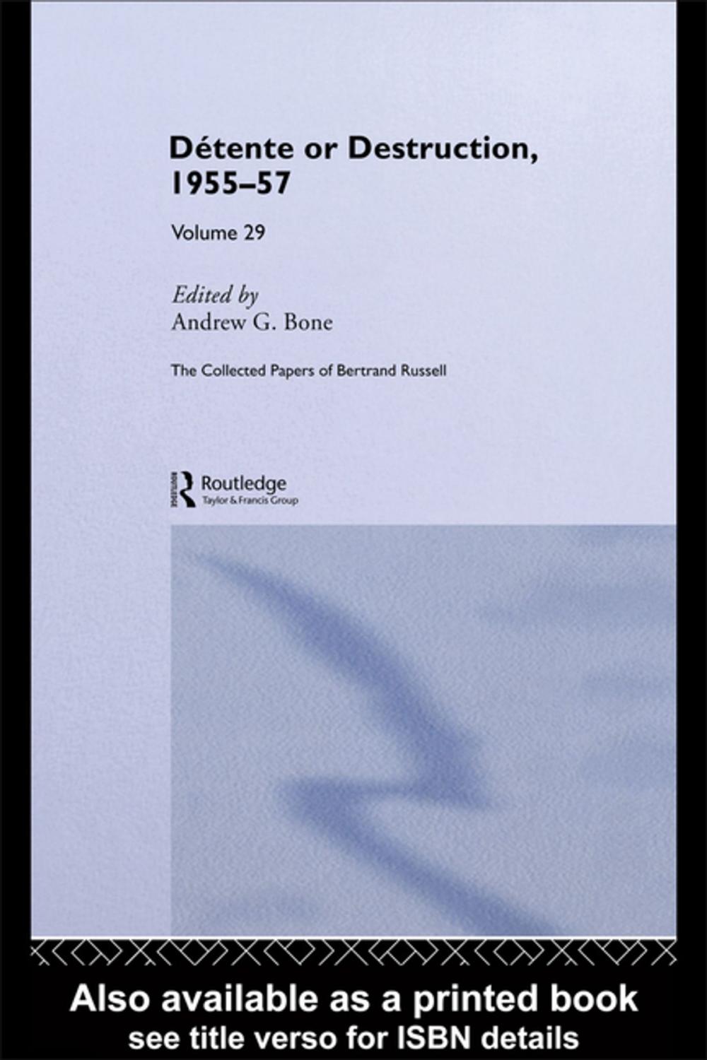 Big bigCover of The Collected Papers of Bertrand Russell Volume 29