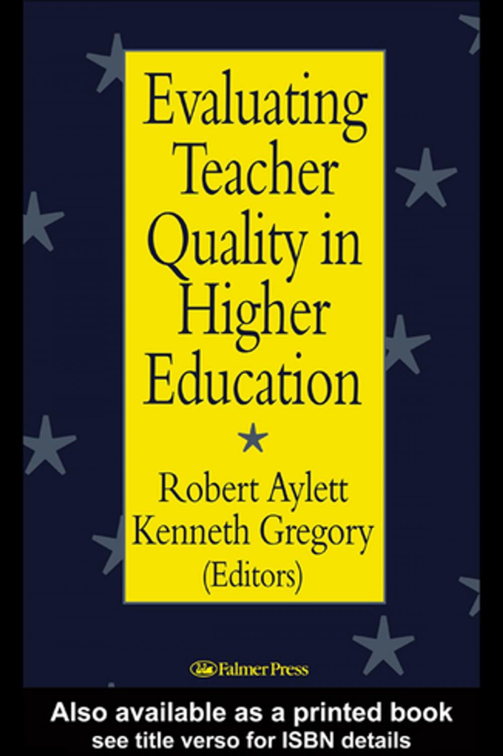 Big bigCover of Evaluating Teacher Quality in Higher Education