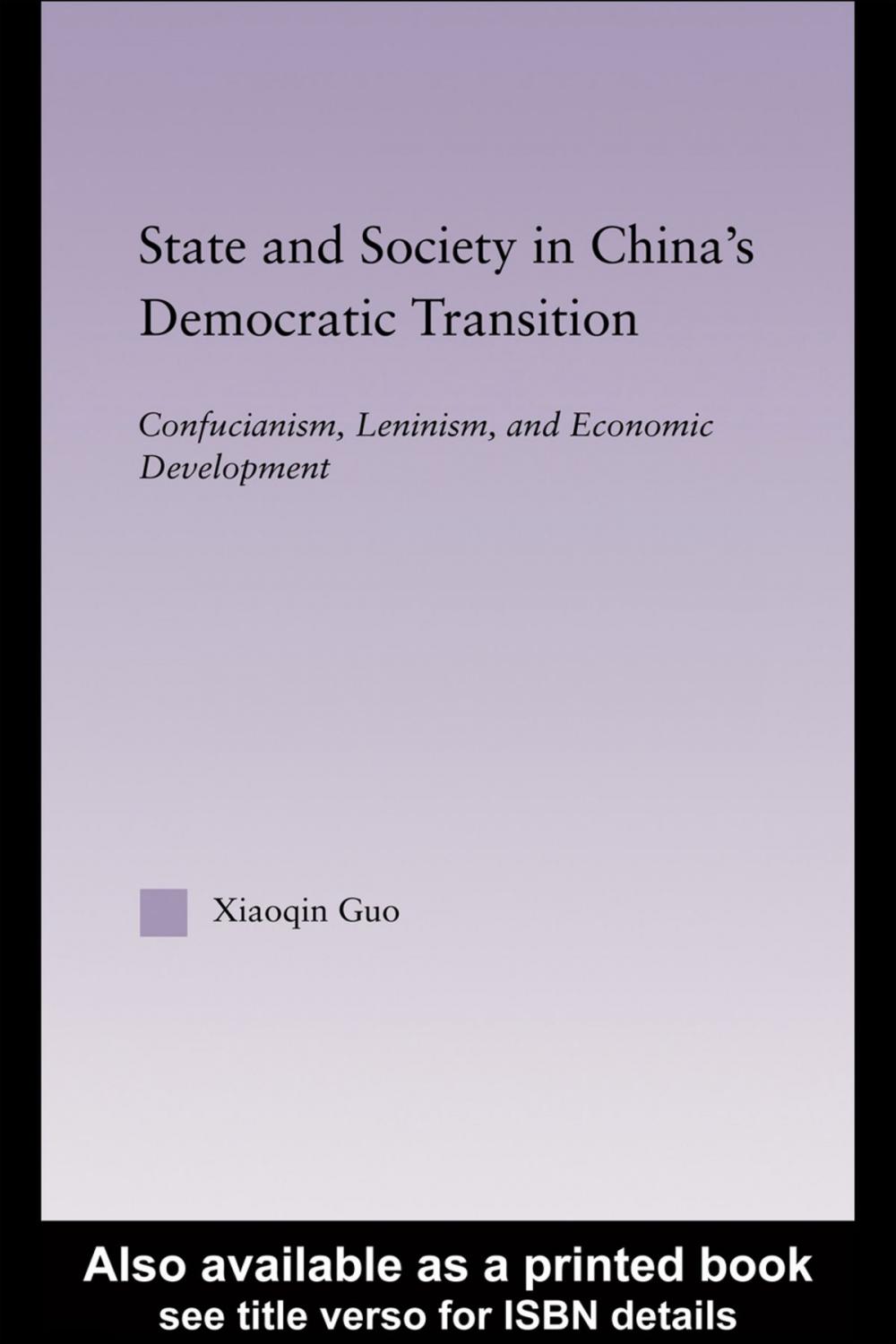 Big bigCover of State and Society in China's Democratic Transition