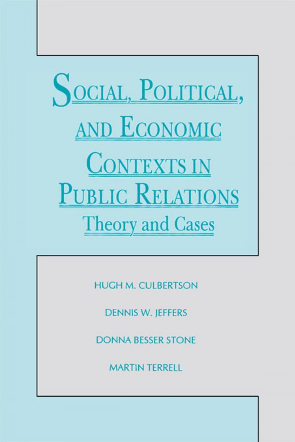 Big bigCover of Social, Political, and Economic Contexts in Public Relations