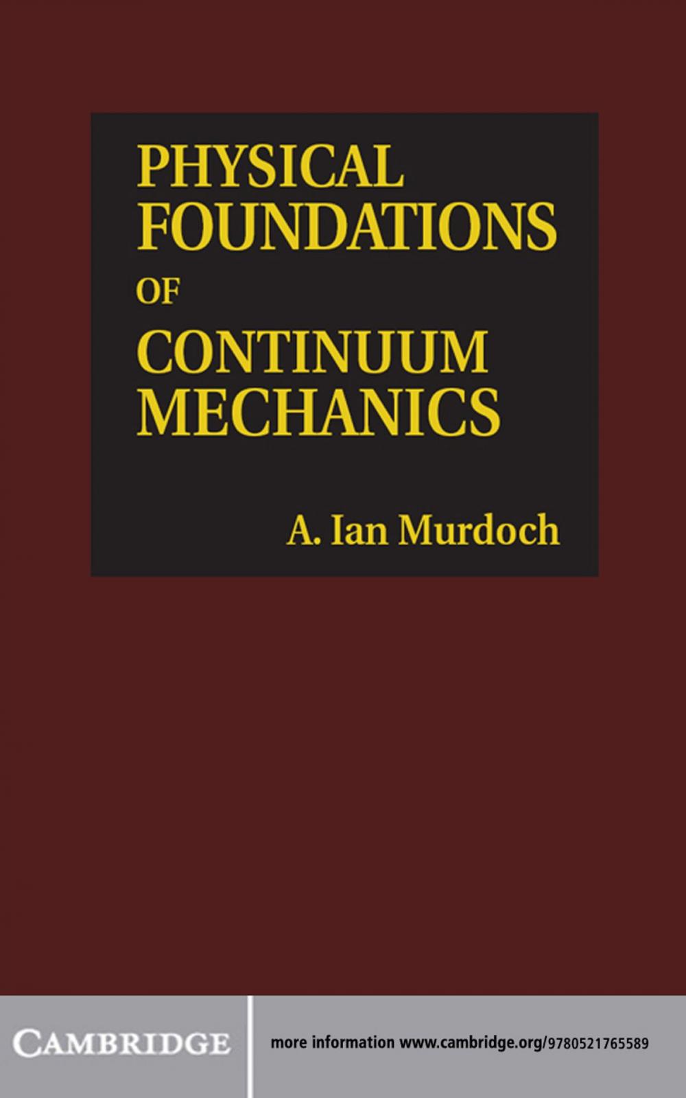 Big bigCover of Physical Foundations of Continuum Mechanics