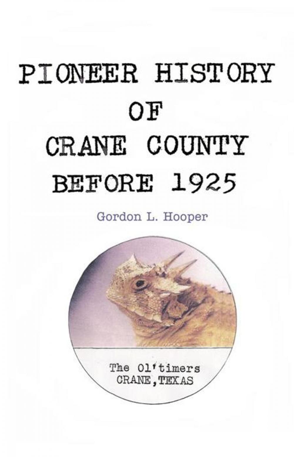 Big bigCover of Pioneer History of Crane County Before 1925