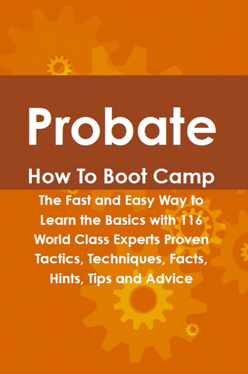 Big bigCover of Probate How To Boot Camp: The Fast and Easy Way to Learn the Basics with 116 World Class Experts Proven Tactics, Techniques, Facts, Hints, Tips and Advice