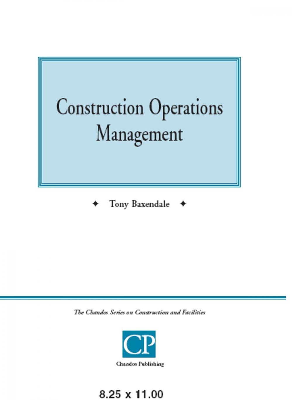 Big bigCover of Construction Operations Management