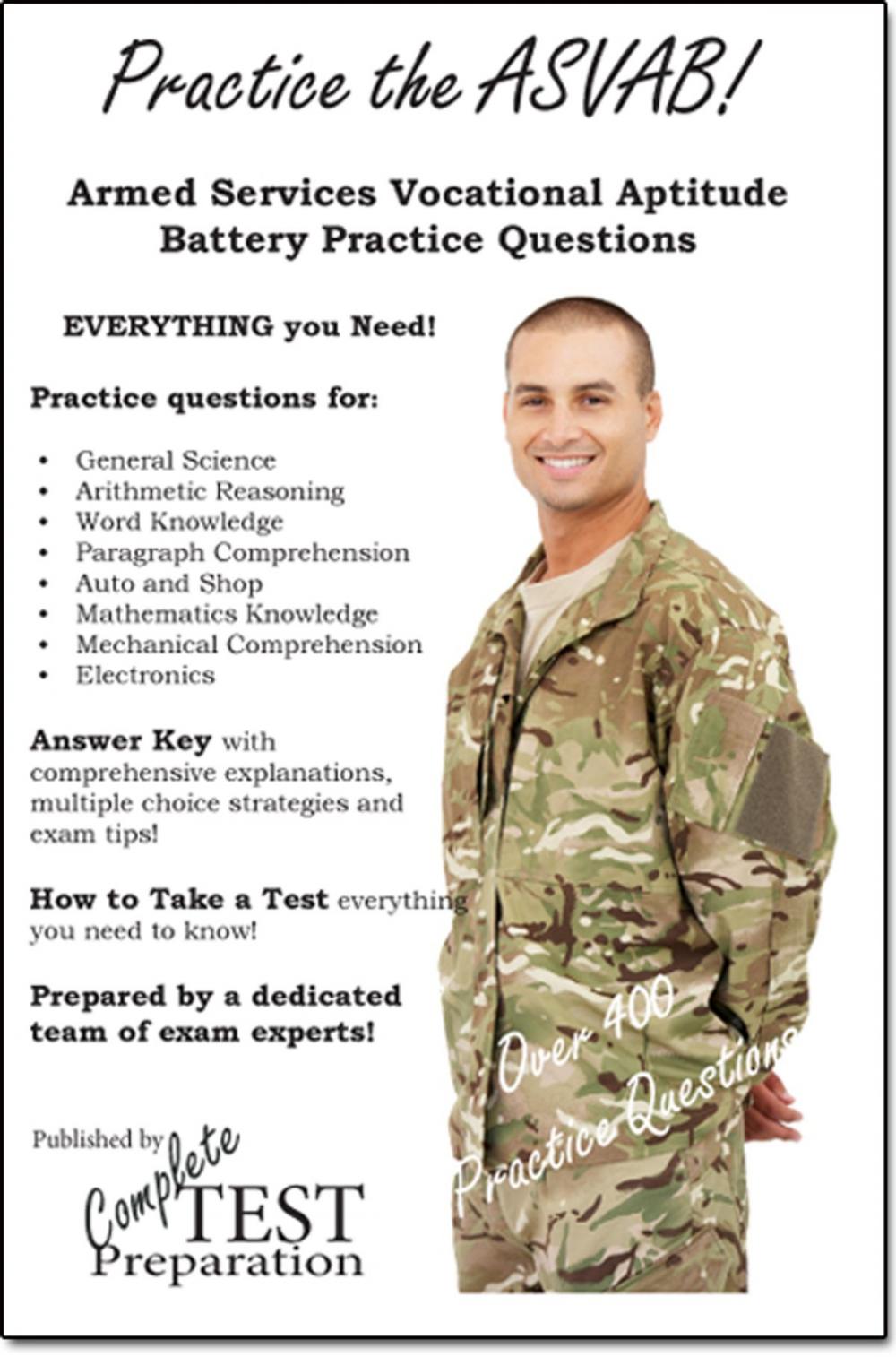 Big bigCover of Practice the ASVAB: Armed Services Vocational Aptitude Battery Practice Questions