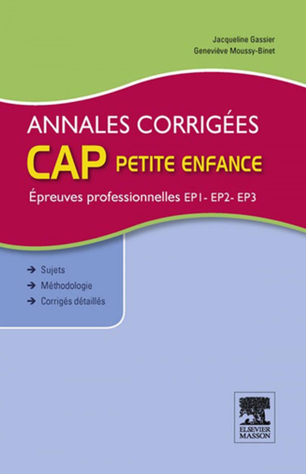 Big bigCover of Annales corrigées CAP petite enfance Epreuves professionnelles