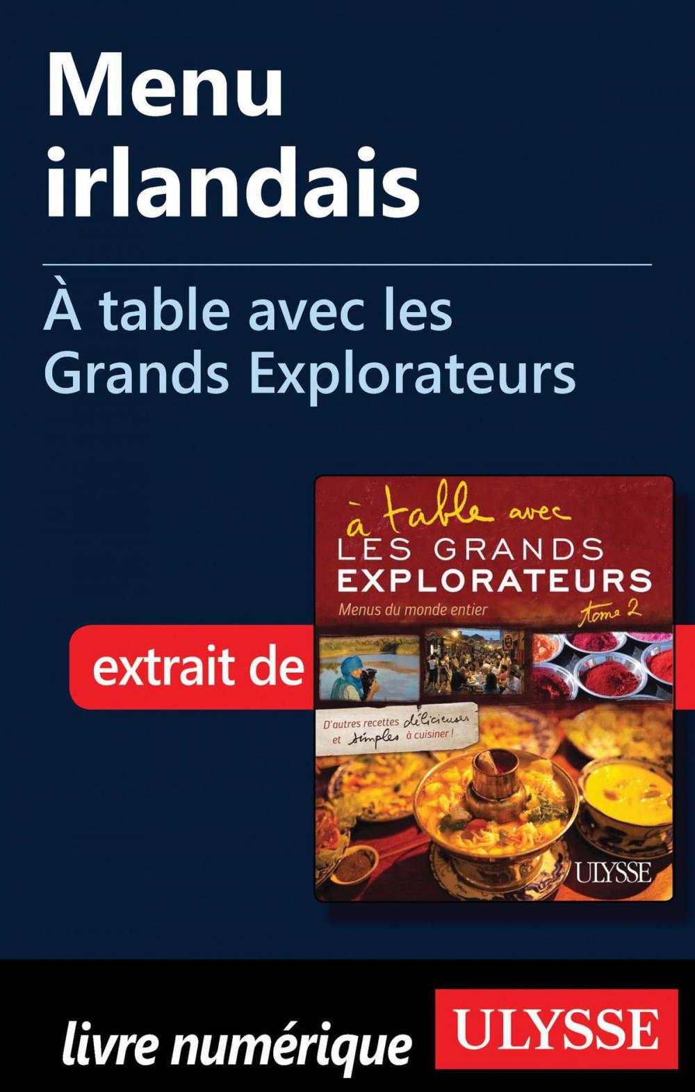 Big bigCover of Menu irlandais - À table avec les Grands Explorateurs