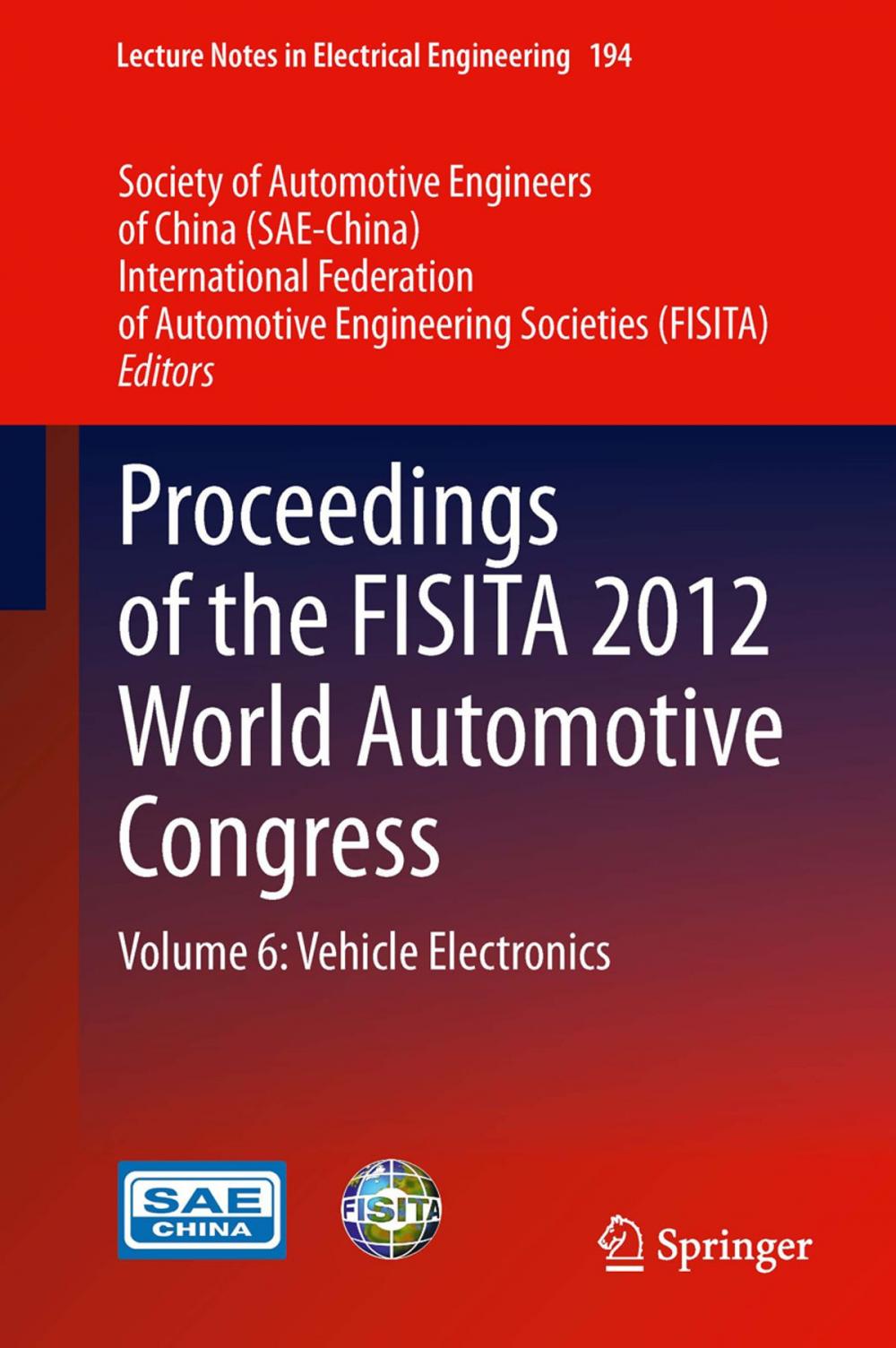 Big bigCover of Proceedings of the FISITA 2012 World Automotive Congress