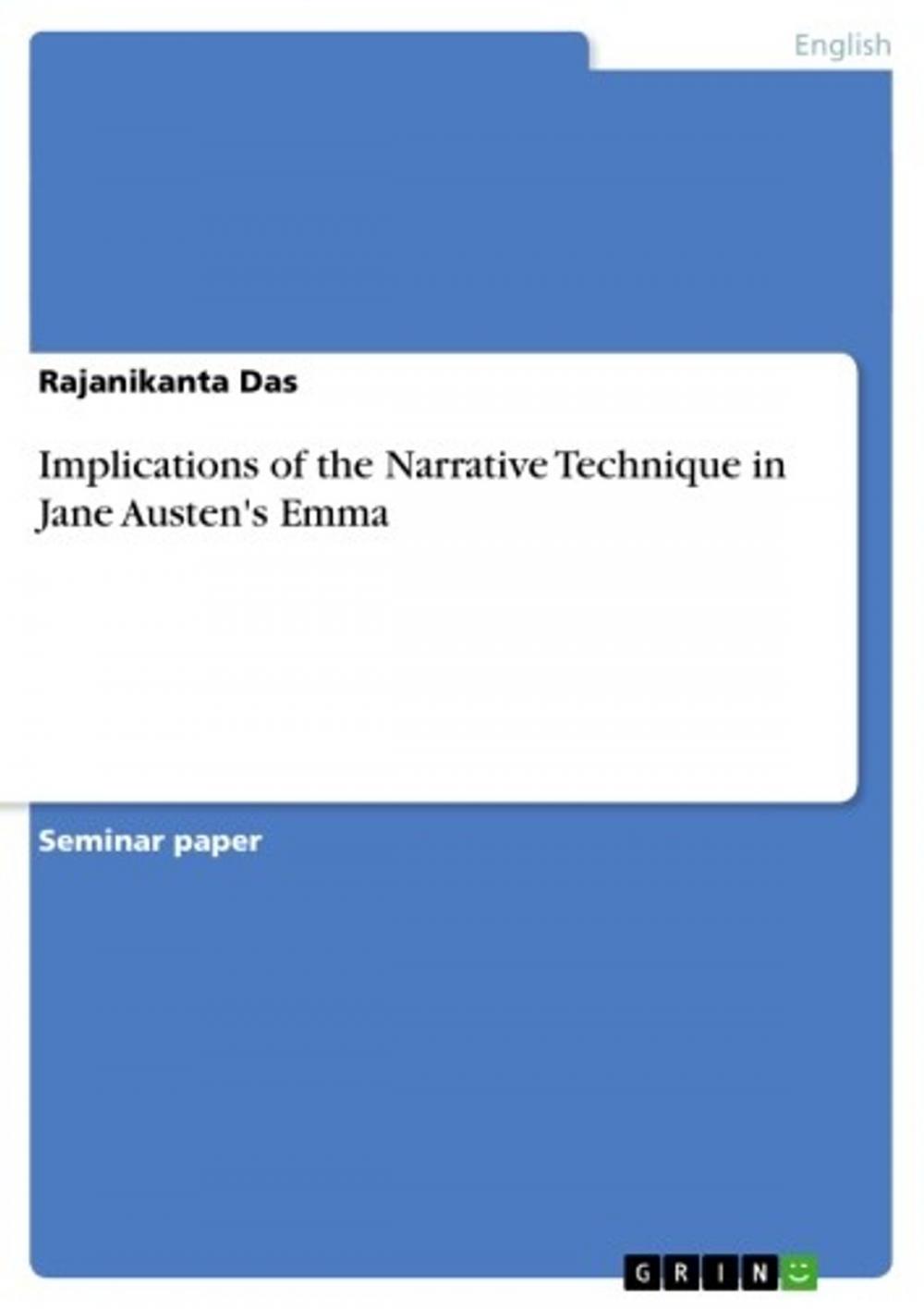 Big bigCover of Implications of the Narrative Technique in Jane Austen's Emma