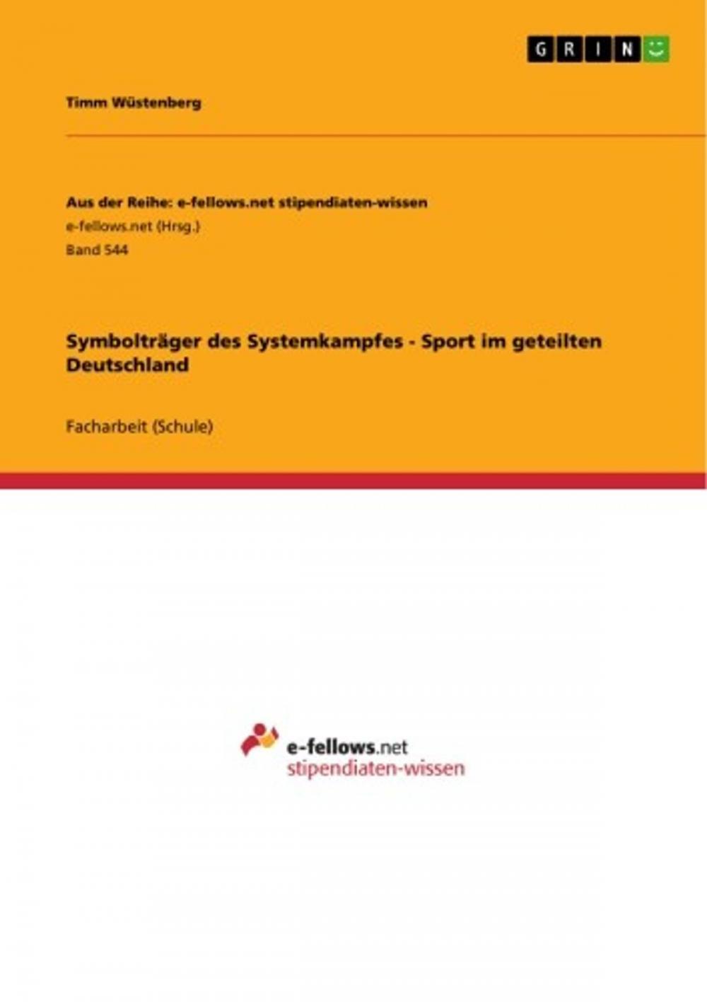 Big bigCover of Symbolträger des Systemkampfes - Sport im geteilten Deutschland