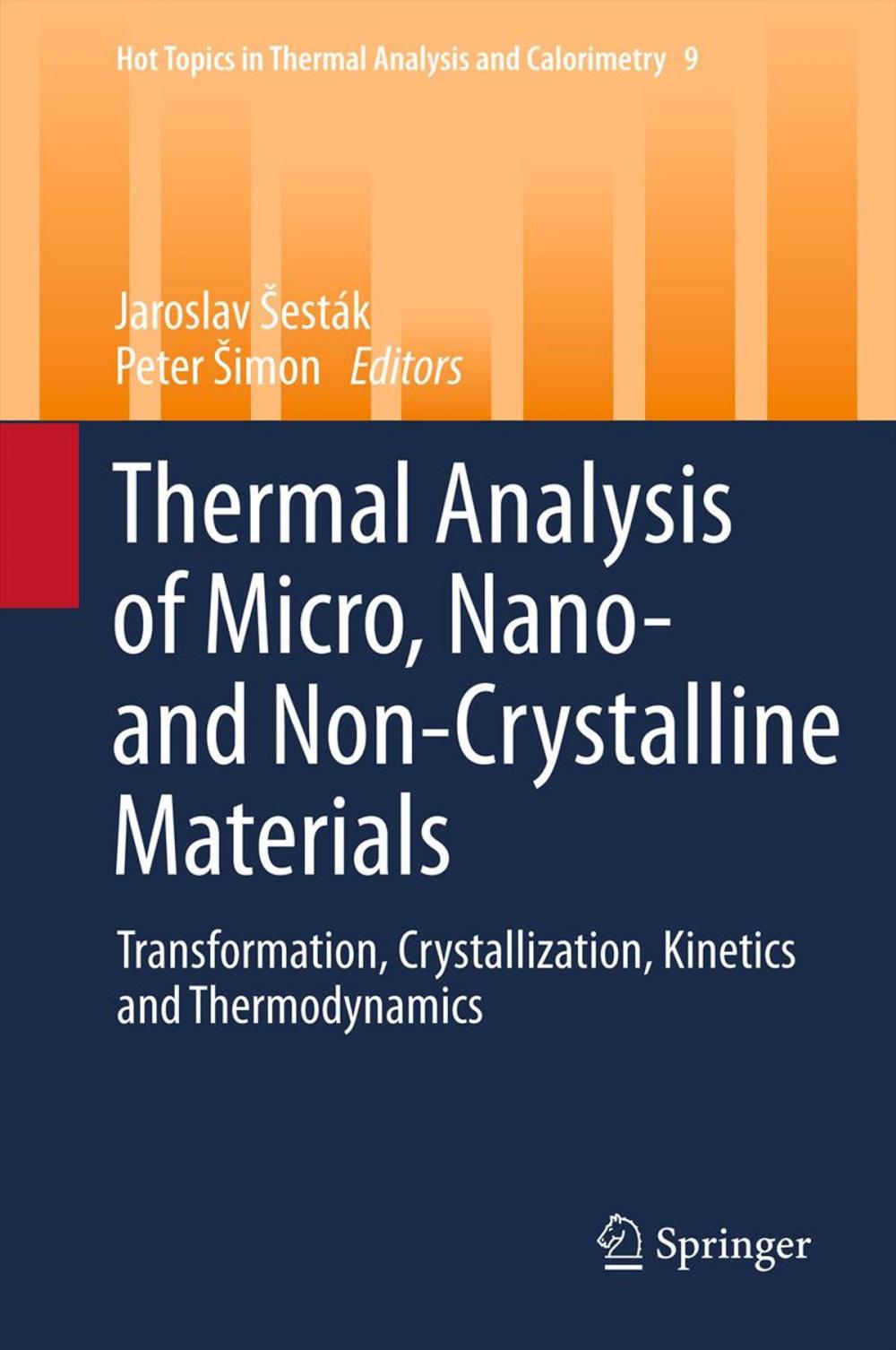 Big bigCover of Thermal analysis of Micro, Nano- and Non-Crystalline Materials