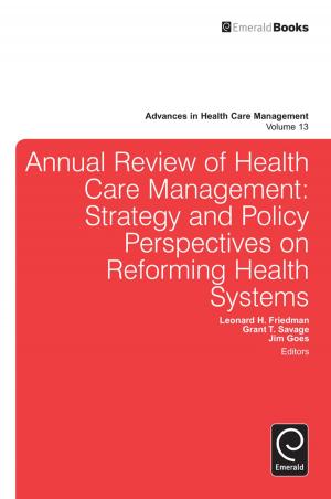 Cover of the book Annual Review of Health Care Management by Manas Chatterji