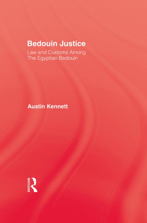 Cover of the book Bedouin Justice by Kennett, Taylor and Francis