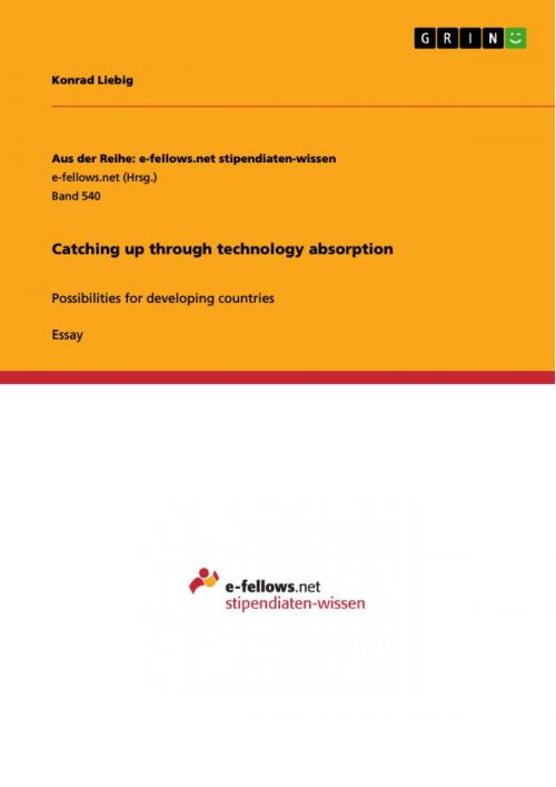 Cover of the book Catching up through technology absorption by Konrad Liebig, GRIN Verlag