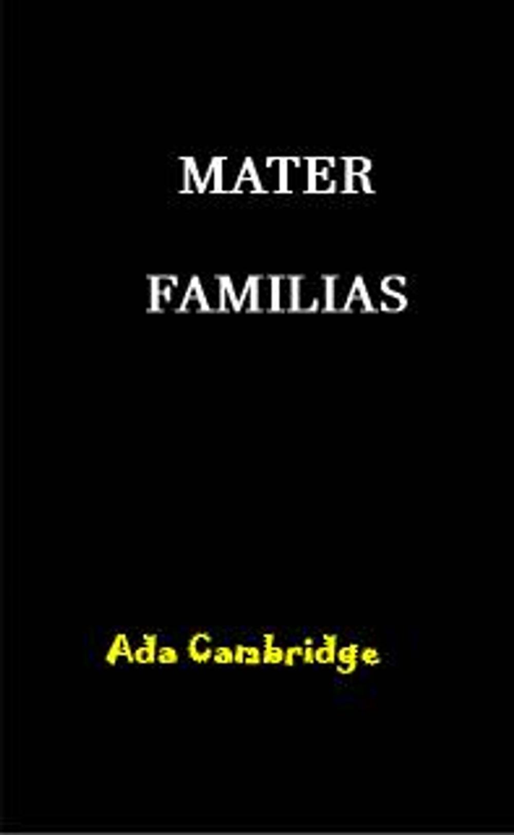 Big bigCover of Materfamilias