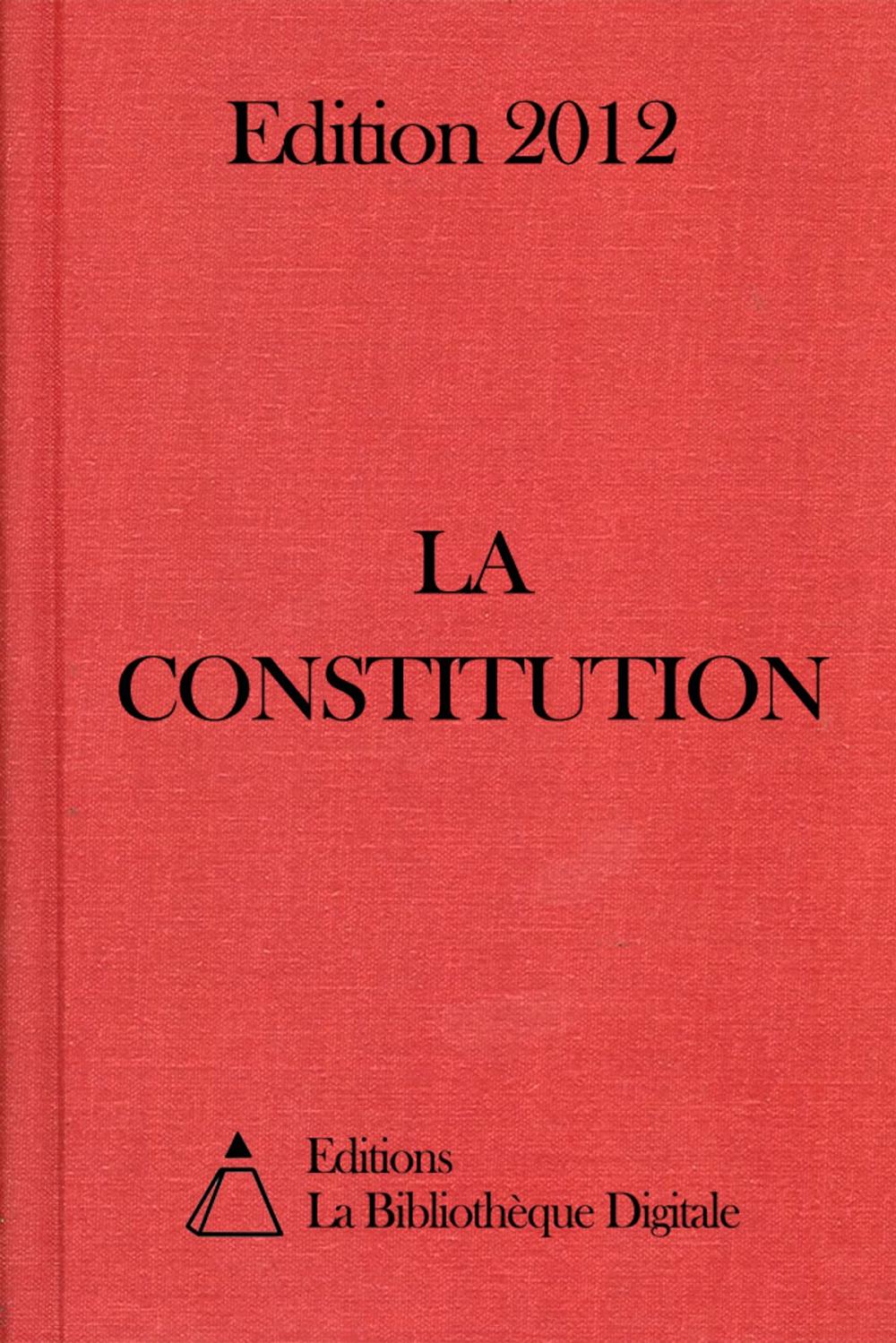 Big bigCover of La Constitution (France) - Edition 2012