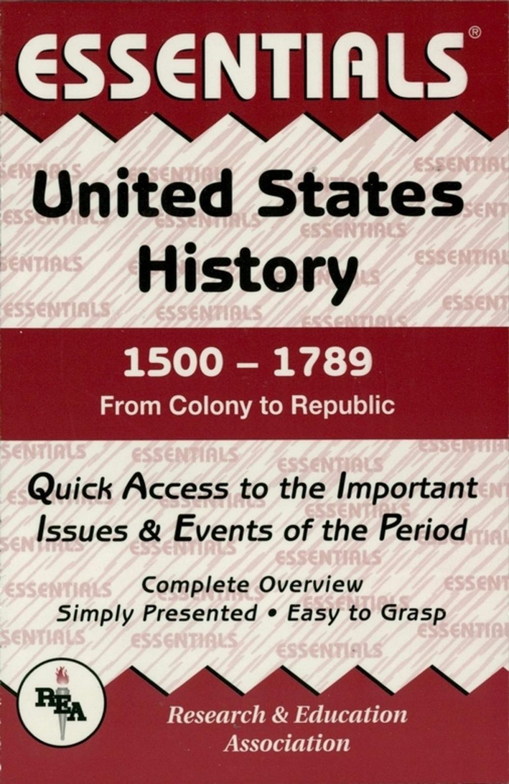 Big bigCover of United States History: 1500 to 1789 Essentials