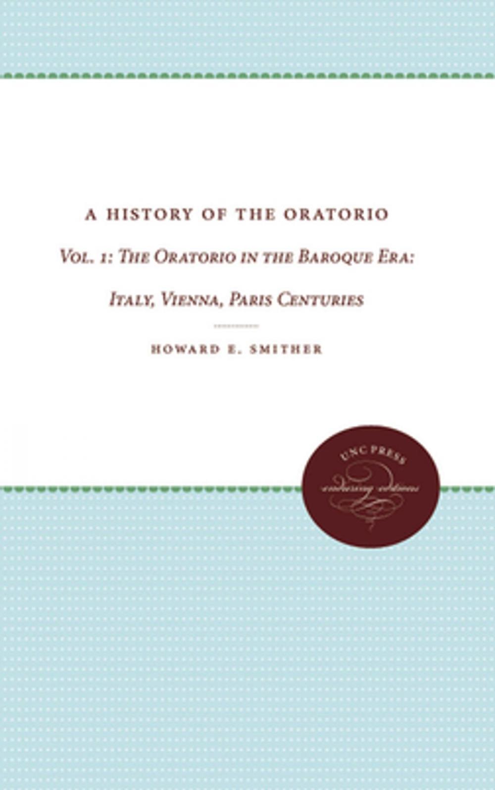 Big bigCover of A History of the Oratorio