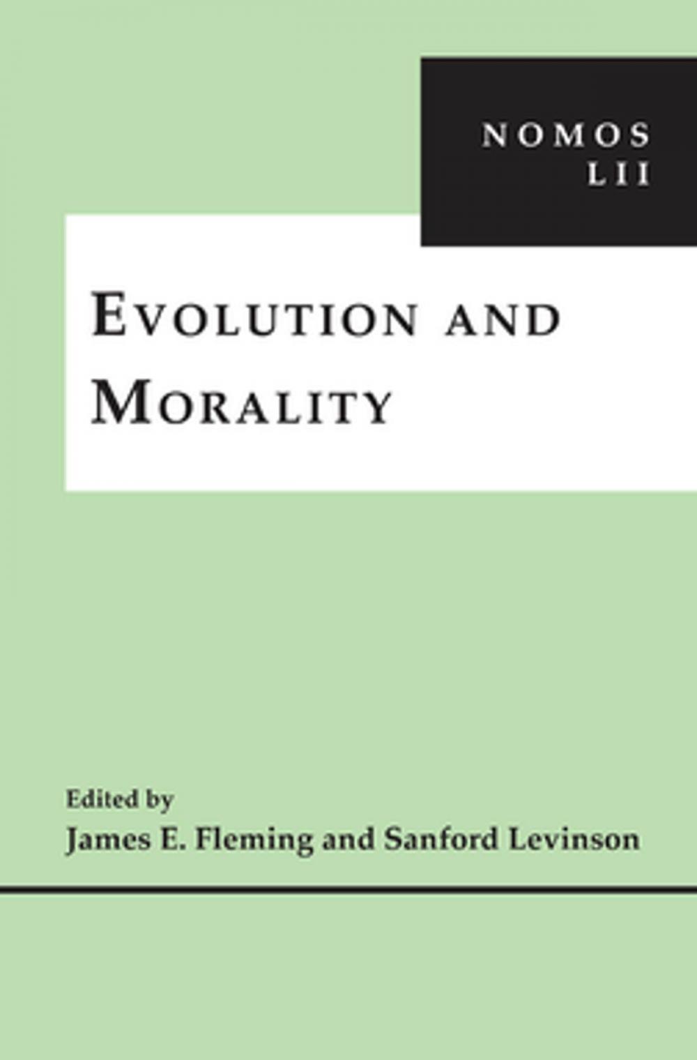 Big bigCover of Evolution and Morality