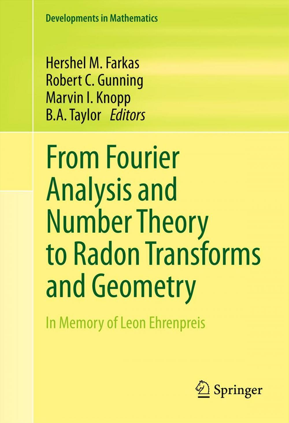 Big bigCover of From Fourier Analysis and Number Theory to Radon Transforms and Geometry