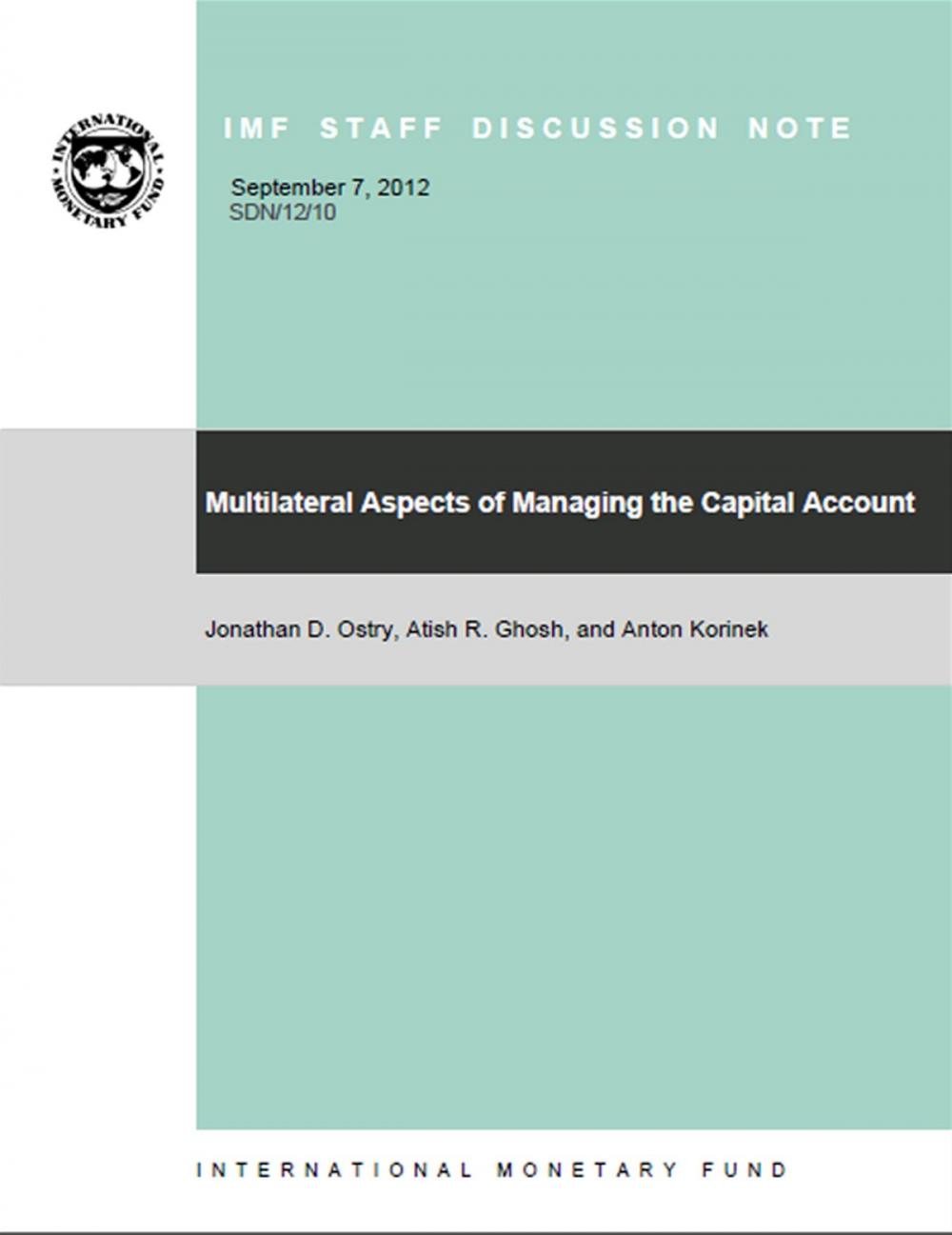 Big bigCover of Multilateral Aspects of Managing the Capital Account (EPub)