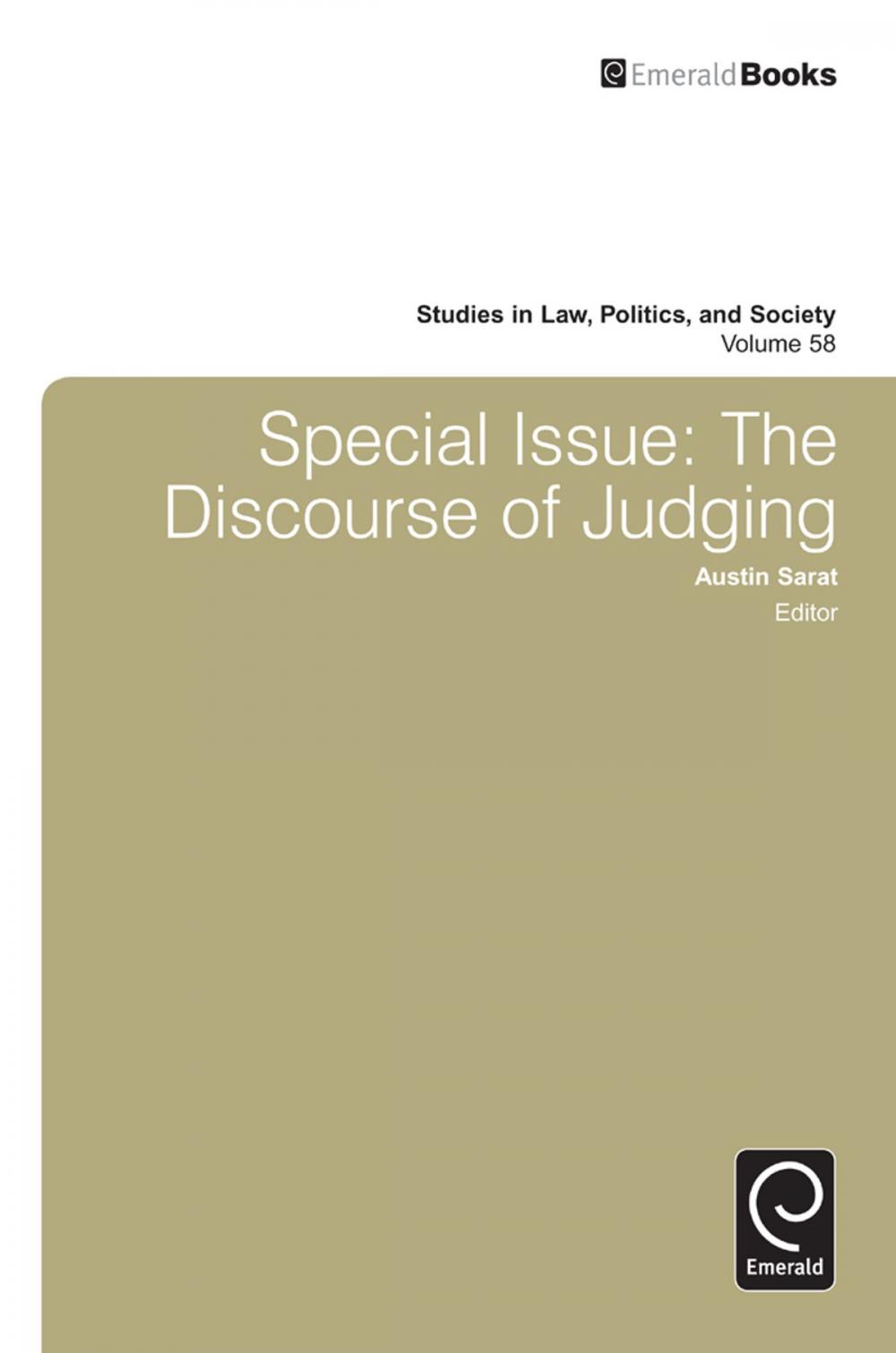 Big bigCover of Special Issue: The Discourse of Judging