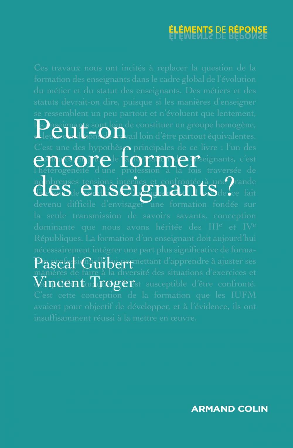 Big bigCover of Peut-on encore former des enseignants ?