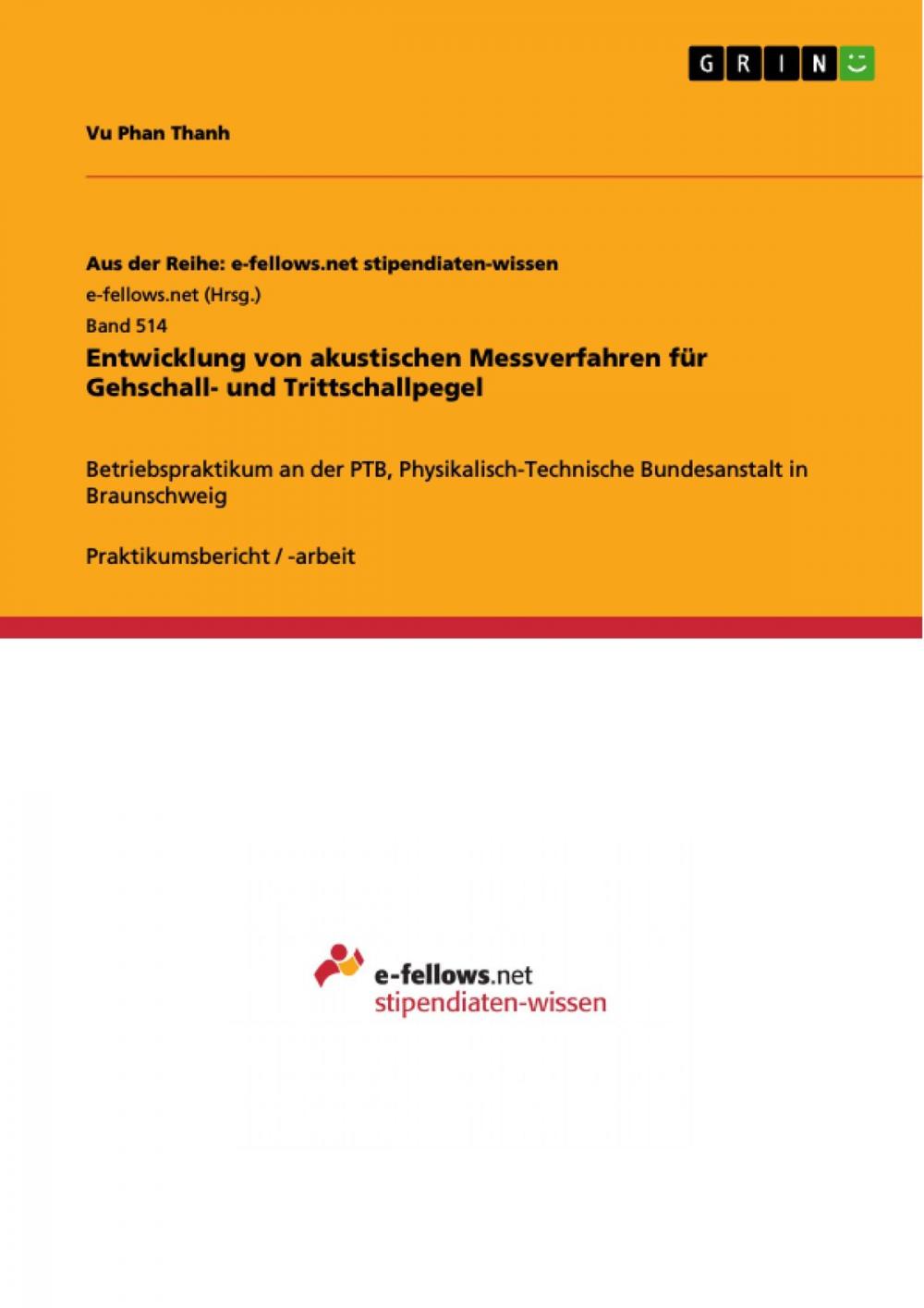 Big bigCover of Entwicklung von akustischen Messverfahren für Gehschall- und Trittschallpegel